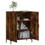 Aparador de madera de ingeniería roble ahumado 69,5x34x90 cm de vidaXL, Aparadores - Ref: Foro24-827729, Precio: 81,94 €, Des...