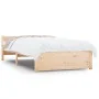 Estructura de cama madera maciza 75x190 cm de vidaXL, Camas y somieres - Ref: Foro24-815004, Precio: 78,21 €, Descuento: %