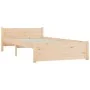 Estructura de cama madera maciza 75x190 cm de vidaXL, Camas y somieres - Ref: Foro24-815004, Precio: 78,21 €, Descuento: %