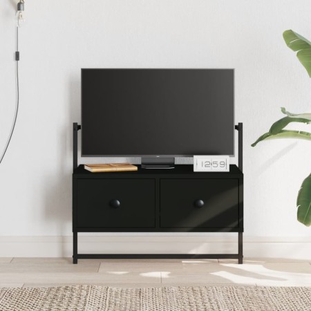 Mueble de TV de pared madera ingeniería negro 60,5x30x51 cm en Muebles TV | Comprar online en Foru.es