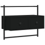 Mueble de TV de pared madera ingeniería negro 60,5x30x51 cm en Muebles TV | Comprar online en Foru.es