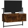 Mueble de TV de pared roble ahumado 60,5x30x51 cm en Muebles TV | Comprar online en Foru.es