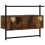 Mueble de TV de pared roble ahumado 60,5x30x51 cm en Muebles TV | Comprar online en Foru.es