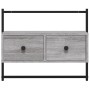 Mueble TV de pared madera ingeniería gris Sonoma 60,5x30x51 cm en Muebles TV | Comprar online en Foru.es