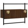 Mueble TV de pared madera ingeniería marrón roble 60,5x30x51 cm en Muebles TV | Comprar online en Foru.es