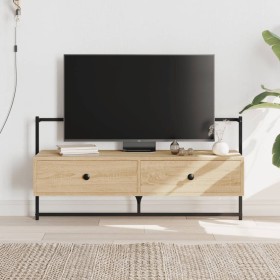 Mueble TV de pared madera ingeniería roble Sonoma 100,5x30x51cm en Muebles TV | Comprar online en Foru.es