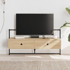 Mueble TV de pared madera ingeniería roble Sonoma 100,5x30x51cm en Muebles TV | Comprar online en Foru.es