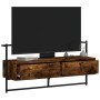Mueble de TV de pared roble ahumado 100,5x30x51 cm en Muebles TV | Comprar online en Foru.es