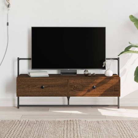Mueble TV de pared madera ingeniería marrón roble 100,5x30x51cm en Muebles TV | Comprar online en Foru.es