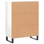 Aparador de madera contrachapada blanco brillante 69,5x34x90 cm de vidaXL, Aparadores - Ref: Foro24-827750, Precio: 91,71 €, ...