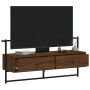 Mueble TV de pared madera ingeniería marrón roble 100,5x30x51cm en Muebles TV | Comprar online en Foru.es