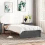 Estructura de cama individual madera maciza gris 75x190 cm de vidaXL, Camas y somieres - Ref: Foro24-815006, Precio: 106,95 €...