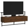 Mueble TV de pared madera ingeniería marrón roble 100,5x30x51cm en Muebles TV | Comprar online en Foru.es