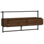 Mueble TV de pared madera ingeniería marrón roble 100,5x30x51cm en Muebles TV | Comprar online en Foru.es