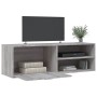 Mueble de TV de madera de ingeniería gris sonoma 120x34x37 cm en Muebles TV | Comprar online en Foru.es