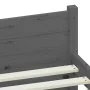 Estructura de cama individual madera maciza gris 75x190 cm de vidaXL, Camas y somieres - Ref: Foro24-815006, Precio: 106,95 €...