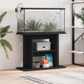 Soporte para acuario madera de ingeniería negro 80x35x60 cm en Soportes para acuarios | Comprar online en Foru.es