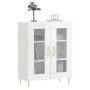 Aparador de madera contrachapada blanco brillante 69,5x34x90 cm de vidaXL, Aparadores - Ref: Foro24-827774, Precio: 89,08 €, ...