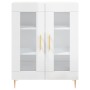 Aparador de madera contrachapada blanco brillante 69,5x34x90 cm de vidaXL, Aparadores - Ref: Foro24-827774, Precio: 89,08 €, ...