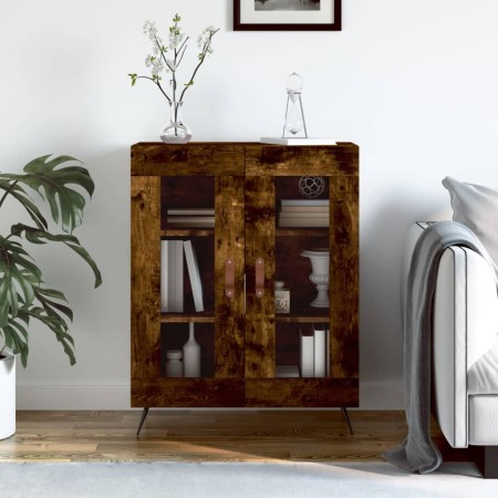Aparador de madera de ingeniería roble ahumado 69,5x34x90 cm de vidaXL, Aparadores - Ref: Foro24-827761, Precio: 88,90 €, Des...