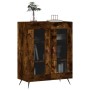 Aparador de madera de ingeniería roble ahumado 69,5x34x90 cm de vidaXL, Aparadores - Ref: Foro24-827761, Precio: 88,90 €, Des...