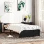 Estructura de cama madera maciza individual negra 75x190 cm de vidaXL, Camas y somieres - Ref: Foro24-815008, Precio: 75,19 €...