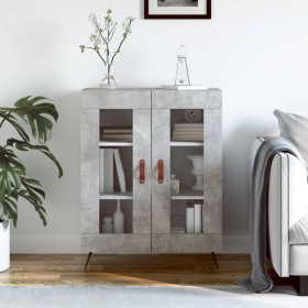 Aparador de madera de ingeniería gris hormigón 69,5x34x90 cm de vidaXL, Aparadores - Ref: Foro24-827760, Precio: 81,52 €, Des...