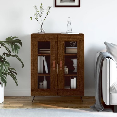Aparador de madera de ingeniería marrón roble 69,5x34x90 cm de vidaXL, Aparadores - Ref: Foro24-827763, Precio: 85,28 €, Desc...