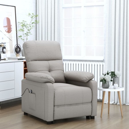 Sillón reclinable eléctrico tela gris taupé en Sillones | Comprar online en Foru.es
