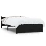 Estructura de cama madera maciza individual negra 75x190 cm de vidaXL, Camas y somieres - Ref: Foro24-815008, Precio: 75,19 €...