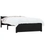 Estructura de cama madera maciza individual negra 75x190 cm de vidaXL, Camas y somieres - Ref: Foro24-815008, Precio: 75,19 €...