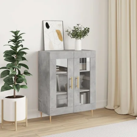 Graues Sideboard aus Holzwerkstoff Beton 69,5x34x90 cm von vidaXL, Sideboards - Ref: Foro24-827776, Preis: 87,47 €, Rabatt: %