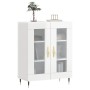 Aparador de madera contrachapada blanco brillante 69,5x34x90 cm de vidaXL, Aparadores - Ref: Foro24-827766, Precio: 88,74 €, ...
