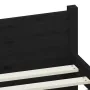 Estructura de cama madera maciza individual negra 75x190 cm de vidaXL, Camas y somieres - Ref: Foro24-815008, Precio: 75,19 €...