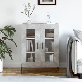 Aparador de madera de ingeniería gris hormigón 69,5x34x90 cm de vidaXL, Aparadores - Ref: Foro24-827800, Precio: 88,38 €, Des...