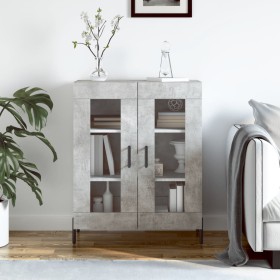 Aparador de madera de ingeniería gris hormigón 69,5x34x90 cm de vidaXL, Aparadores - Ref: Foro24-827800, Precio: 89,48 €, Des...