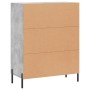 Aparador de madera de ingeniería gris hormigón 69,5x34x90 cm de vidaXL, Aparadores - Ref: Foro24-827800, Precio: 89,48 €, Des...