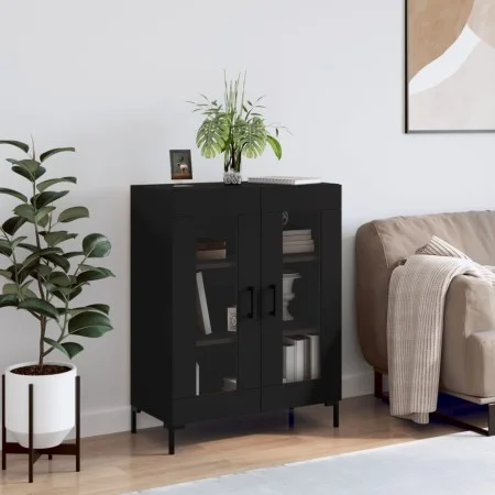 Aparador de madera de ingeniería negro 69,5x34x90 cm de vidaXL, Aparadores - Ref: Foro24-827789, Precio: 86,60 €, Descuento: %