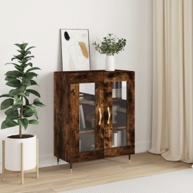 Aparador de madera de ingeniería roble ahumado 69,5x34x90 cm de vidaXL, Aparadores - Ref: Foro24-827769, Precio: 81,87 €, Des...