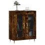Aparador de madera de ingeniería roble ahumado 69,5x34x90 cm de vidaXL, Aparadores - Ref: Foro24-827769, Precio: 81,87 €, Des...