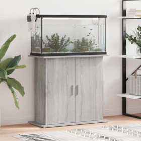 Soporte para acuario madera ingeniería gris Sonoma 81x36x73 cm en Soportes para acuarios | Comprar online en Foru.es