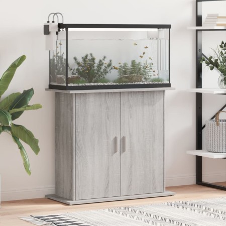 Soporte para acuario madera ingeniería gris Sonoma 81x36x73 cm en Soportes para acuarios | Comprar online en Foru.es