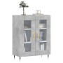 Aparador de madera de ingeniería gris hormigón 69,5x34x90 cm de vidaXL, Aparadores - Ref: Foro24-827768, Precio: 59,64 €, Des...