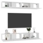 Muebles de TV 4 uds madera de ingeniería blanco 100x30x30 cm en Muebles TV | Comprar online en Foru.es