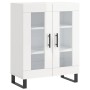 Aparador de madera contrachapada blanco brillante 69,5x34x90 cm de vidaXL, Aparadores - Ref: Foro24-827814, Precio: 96,73 €, ...