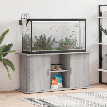 Soporte para acuario madera ingeniería gris Sonoma 121x41x58 cm en Soportes para acuarios | Comprar online en Foru.es