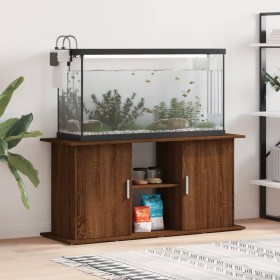Soporte de acuario madera ingeniería marrón roble 121x41x58 cm en Soportes para acuarios | Comprar online en Foru.es