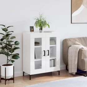 Glossy white plywood sideboard 69.5x34x90 cm by vidaXL, Sideboards - Ref: Foro24-827790, Price: 92,30 €, Discount: %