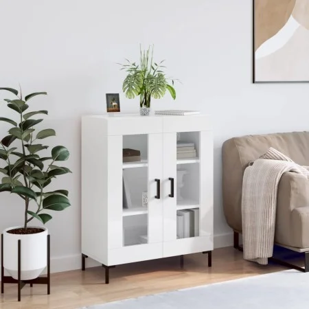 Aparador de madera contrachapada blanco brillante 69,5x34x90 cm de vidaXL, Aparadores - Ref: Foro24-827790, Precio: 92,30 €, ...