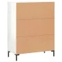 Aparador de madera contrachapada blanco brillante 69,5x34x90 cm de vidaXL, Aparadores - Ref: Foro24-827790, Precio: 92,30 €, ...